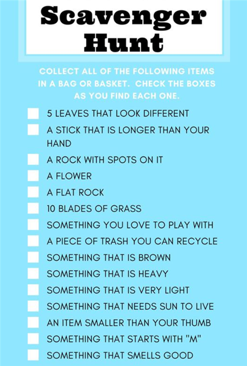 Outdoor Scavenger Hunt 